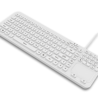 Harga terbaik 203 Keyboard medis lampu latar LED USB 2.0 tulisan tipe OEM ODM Keyboard proyeksi industri dengan tata letak AS & Inggris