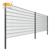 Pas cher Enduit De Poudre 686 Double Treillis Métallique Clôture Double Tige Tapis Grille Filet De Clôture Horizontale