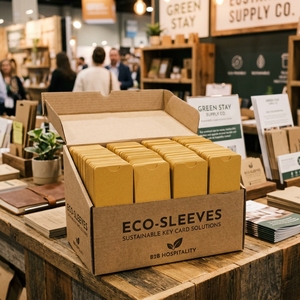 Enveloppes modernes en papier mat lisse couleur Ocre Chaud avec impression blanche minimaliste pour cartes-clés <span class=keywords><strong>d</strong></span>'hôtel, idéales pour les stations balnéaires du <span class=keywords><strong>d</strong></span>ésert et les lodges écologiques - Product Image 5