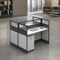Sedia da Ufficio Moderna in Legno con Struttura in Metallo, Design Modulare, Installazione a Pavimento, Porta Tessere per Quattro Persone