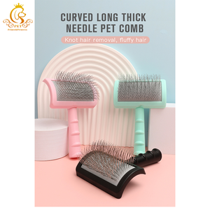 <span class=keywords><strong>Brosse</strong></span> en acier inoxydable portable facile à utiliser pour l'épilation des chats et des chiens Meilleurs peignes pour animaux EUR PET Meilleures ventes avec logo personnalisé - Product Image 4