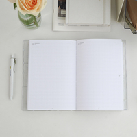 Agenda personnalisé avec impression de logo, couverture souple rose, format A5 B6, papier Tomoe River, carnet avec couverture transparente en PVC