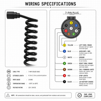 Câble spiralé 4 conducteurs HJYAJZT anti-âge, résistant aux intempéries et fiable pour circuit de feux de freinage de remorque utilitaire