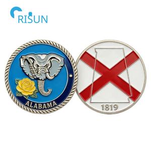 Moneda Conmemorativa Personalizada con Mapa de Alabama, Bandera, Recuerdos de las Fuerzas Veteranas, Medallón, Moneda de Desafío Personalizada de Alabama - Product Image 6