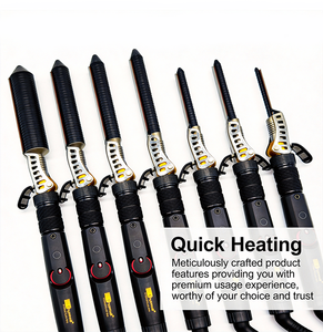 Rizador de Pelo Eléctrico LED Negro con Revestimiento Cerámico para <span class=keywords><strong>Hombre</strong></span>, Calentamiento Rápido, Rizos Duraderos, 1000W - Product Image 6