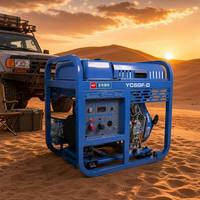 Groupe électrogène diesel Yuchai YC5GF-D 5,5 kW max, refroidi par air, monocylindre, châssis ouvert, pour travaux en extérieur