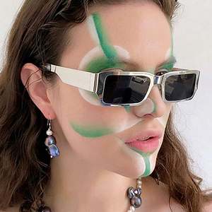 Gafas de Sol Cuadradas con Marco Metálico Pequeño, Retro, de Moda, con Logotipo Personalizado, de Acero Inoxidable, Rectangulares, para Hombre y Mujer - Product Image 2