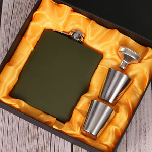 8Oz Hiện Đại <span class=keywords><strong>Mini</strong></span> Kim Loại Thép Không Gỉ Flask Màu Xanh Vàng Đen Màu 240Ml Công Suất Whiskey Rượu Đồ Uống Cho Nam Giới Phụ Nữ Quà Tặng - Product Image 1