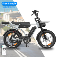 Vélo cargo électrique M9 longue portée à pneus larges, 48V, double batterie, porte-bagages arrière, feux avant et arrière, vélo polyvalent