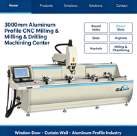 Centre d'usinage CNC Glasino automatique 3000 mm pour profilés aluminium, fraisage, perçage, chanfreinage et gravure multi-processus