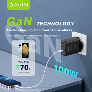 Bavin Anh 100W PC Biểu Tượng Tùy Chỉnh 917E Gan Loại C Android Nhanh Chóng Tường Di Động Điện Thoại Di Động Sạc - Product Image 6