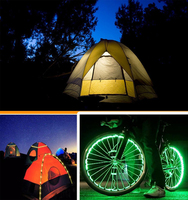 1 jeu de bande lumineuse LED RGB alimentée par piles AAA, 2 m 1 m SMD 5050 DC 5V 3 touches, lumière flexible, lampe, rétroéclairage TV, bande LED IP65