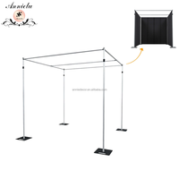 Support de toile de fond télescopique ANNIELU en alliage d'aluminium robuste, cadre portable pour décoration de mariages et d'événements