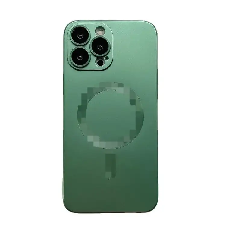 Coque de téléphone en TPU mat magnétique à motif CD pour iPhone 15 14 12 11 13 Pro Max caméra en verre Protection complète étui de Charge sans fil