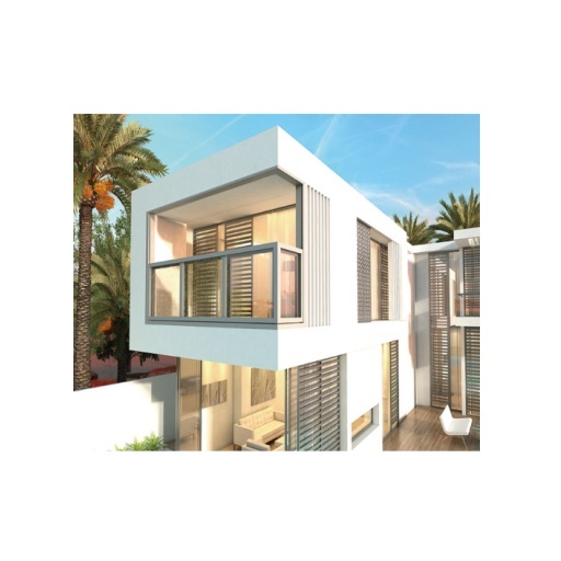 Remote Controlled Guillotine Glass Aluminum Framed Motorized Telescopic Vertical Sliding Balcony Window
