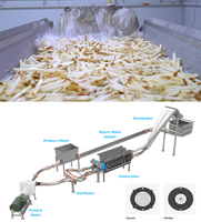 Volledig automatische gasverwarmde productie van hoogwaardige stoomgeschilderde, hydrogesneden frieten (2000 kg/uur)