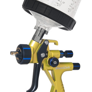 Pistola de Pulverización de Pintura por Gravedad AdvertsDavis A6300, Aleación de Aluminio, Color Amarillo con Vaso Blanco - Product Image 5