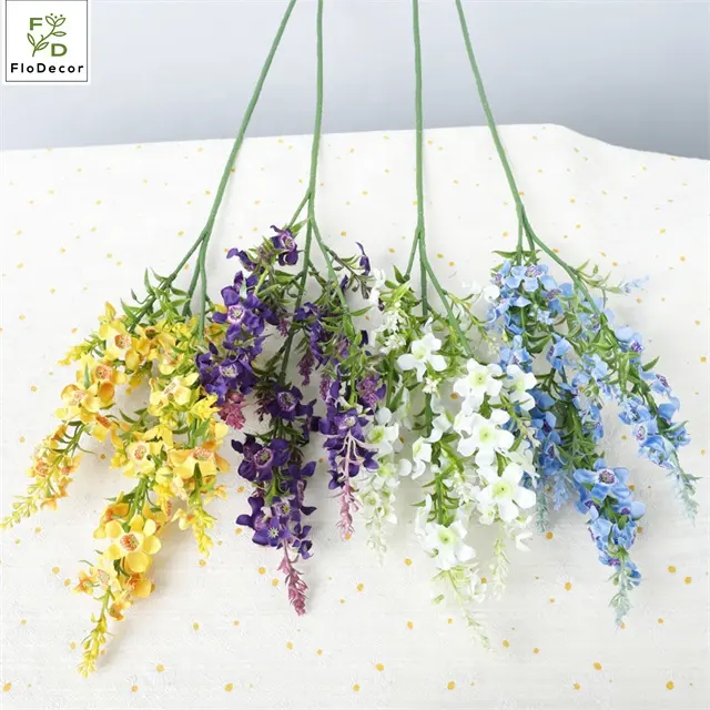 Nouvel arrivage de fleurs artificielles d'herbe à chat, tige unique, pièce maîtresse en menthe, arrangement floral, décoration de mariage