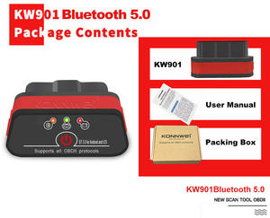 Adaptateur de <span class=keywords><strong>scanner</strong></span> OBD2 KONNWEI KW901 avec contrôle par application Bluetooth pour voitures diesel et essence 12V - Product Image 4