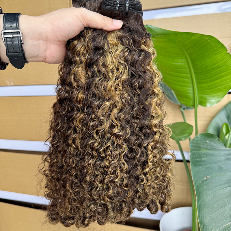 afro curly bundles colored