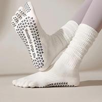 Chaussettes de yoga et de Pilates pour femmes, en coton, absorbantes, respirantes, antidérapantes, à bout renforcé, confortables et personnalisables, vente en gros