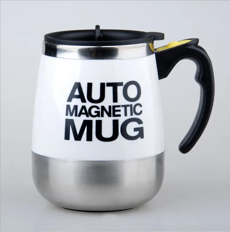 high quality stainless steel auto magnetic self stirring coffee mug
