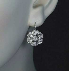 Elegant Round Brilliant Lab Grown Diamond <b>Stud</b> <b>Earrings</b> 925 Sterling <b>Silver</b> Fine Jewelry for Women Fashion Gift - Product Image 1