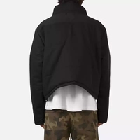 Veste matelassée courte réversible de haute qualité avec logo personnalisé pour l'hiver, col montant, fermeture éclair, taille plus, veste de créateur pour homme
