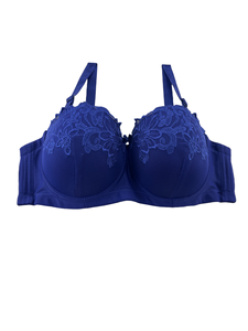 Soutien-gorge <span class=keywords><strong>grande</strong></span> <span class=keywords><strong>taille</strong></span> pour <span class=keywords><strong>femme</strong></span>, respirant, push-up, avec armatures, dentelle brodée, bonnet D, dos croisé, sous-vêtements pour <span class=keywords><strong>femme</strong></span> - Product Image 3