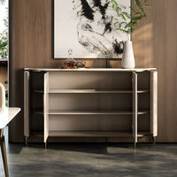 Meuble buffet de salle à manger moderne avec plateau en marbre, console d'entrée, meuble de décoration de luxe pour salon, ensemble de meubles de dîner - Vente chaude