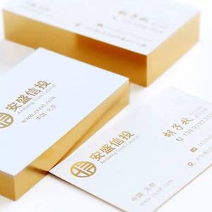 Impresión profesional de <span class=keywords><strong>tarjetas</strong></span> de nombre personalizadas con su diseño Impresión de <span class=keywords><strong>tarjetas</strong></span> de visita con borde pintado de lujo - Product Image 1