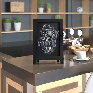 <span class=keywords><strong>Tableau</strong></span> noir en bois noir de 9,5 x 14 pouces avec pieds, style vintage, pour mariage, comptoir de cuisine, <span class=keywords><strong>tableau</strong></span> mémo - Product Image 5