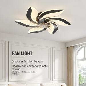 Ventilateur de Plafond Moderne en Cuivre avec Télécommande 72W, Luminaire Lustre pour Chambre à Coucher, Salon, Ventilateur Led - Product Image 3