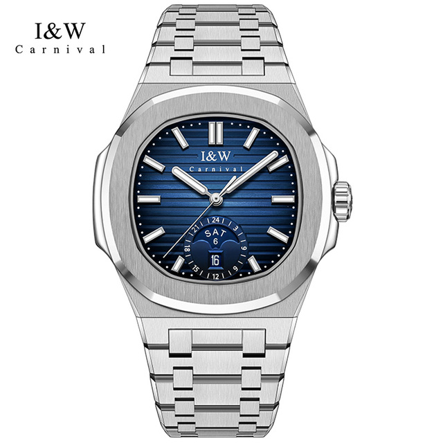 I&W CARNIVAL High Quality Multifunction Luxury Mechanical Automatic Movement Watch With Calendar