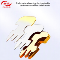 Connecteur RJ45 Cat6 UTP 8P8C plaqué or, fiche modulaire pour câble réseau Gigabit Ethernet, Jiaying Industries