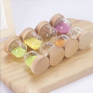 Sablier en bois fait main de haute qualité avec couvercle, 1, 3, 5, 10, 15 minutes, logo personnalisé, pour bureau, étude, méditation, cadeau - Product Image 4