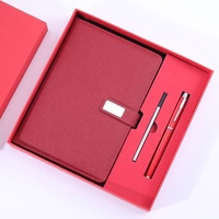 Cadeaux d'entreprise, bloc-notes en papier écologique promotionnel, porte-documents personnalisé en cuir PU avec logo brodé