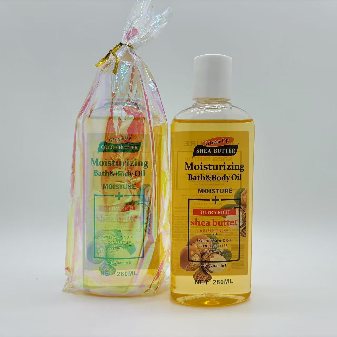 Huile de beurre de karité 280 ml - mastic - huile de beurre de cacao