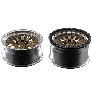 Jantes forgées sur mesure 18x8 18x10 5x127 5x120.65 Bronze avec centre noir brillant et Beadlock pour C1500 Camaro Corvette Drag <span class=keywords><strong>Ops</strong></span> - Product Image 3