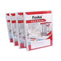 Classeur à 2 anneaux FOSKA, transparent, blanc, 8,5 x 11 pouces, dossier de présentation en plastique, classeur professionnel à anneaux en D, 2,5 pouces