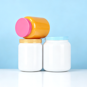 1200ml 1500ml 2200ml PET Wide-mouth Light-Proof Bucket for Protein <b>Powder</b> and Goat <b>Milk</b> <b>Powder</b> Packaging - Product Image 1