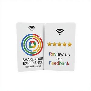 Carte intelligente NFC213 programmable, étanche et personnalisée, avec encodage URL, carte de commentaires Google avec autocollant - Product Image 6