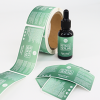 Étiquettes personnalisées autocollantes en vinyle imperméable pour emballages de cosmétiques et de parfums, avec impression numérique pour promotion de marque personnelle, OEM