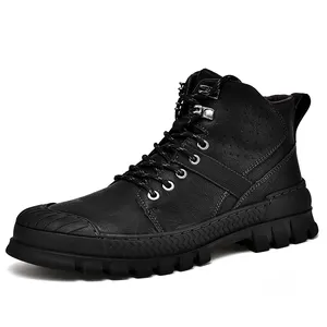 Leder Schnürsenkel Wanderschuhe Männer Outdoor-Stiefel wasserdichte Wanderschuhe Sicherheit lässigen Stil rutsch feste Laufsohle Sport Wanderschuhe