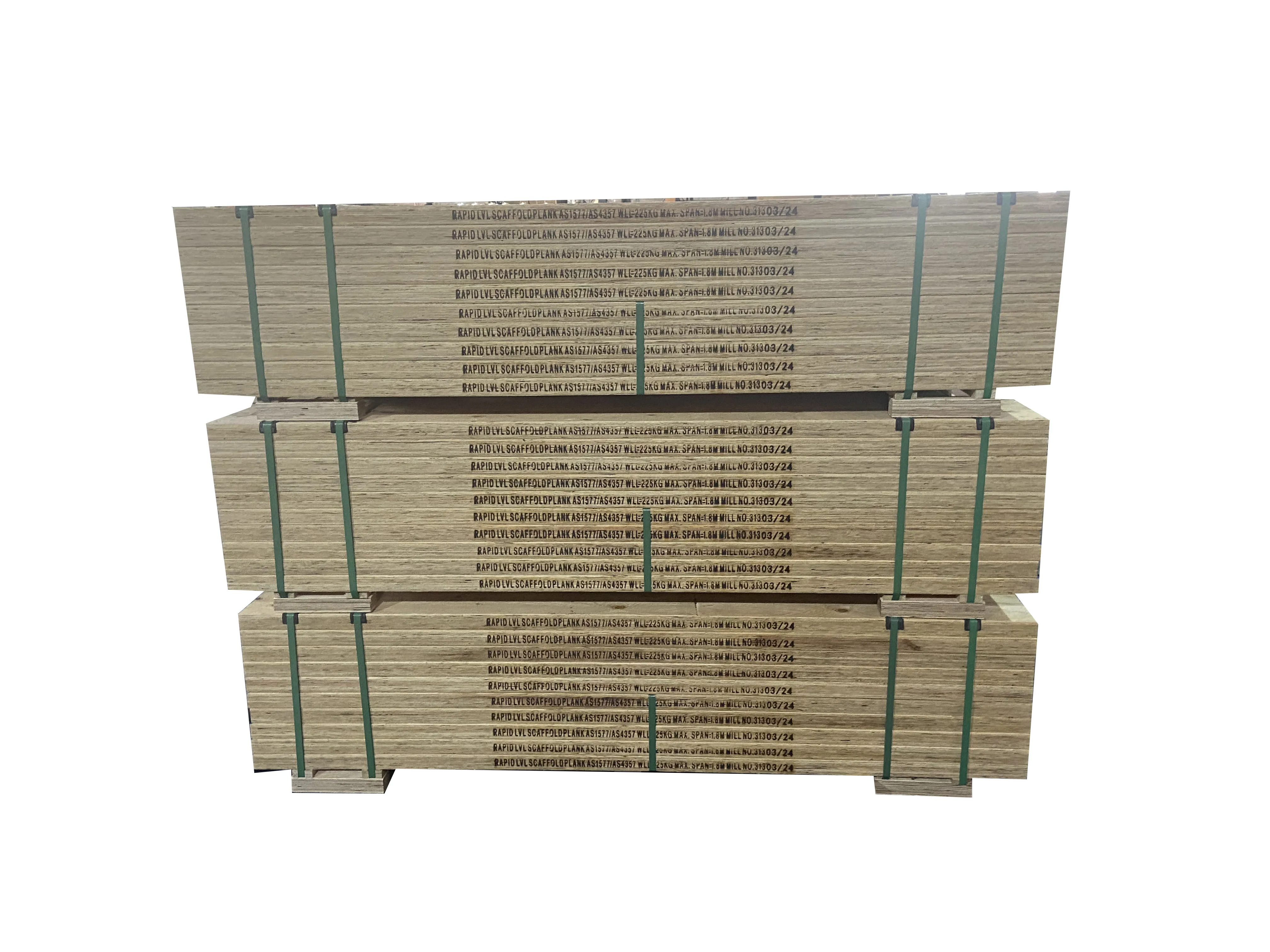Placas de madeira laminadas para andaimes de madeira para materiais de construção Placas de madeira LVL