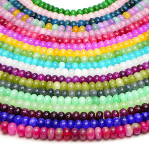Cuentas de Piedra Natural Xulin 8*5mm, <span class=keywords><strong>Jade</strong></span>íta Azul de Myanmar Translúcida, Cuentas Espaciadoras Abacus para Accesorios de Pulseras DIY, Venta al por Mayor - Product Image 2