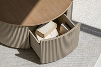 Minimalische Wohnzimmermöbel neuer kreativer Couchtisch Luxus-Rundcouchtisch mit Schubladen