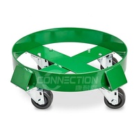 Chariot à tambours robuste à quatre roues en acier inoxydable avec roulettes pivotantes, capacité 500 kg, conteneur roulant, personnalisable OEM, outils pour fûts