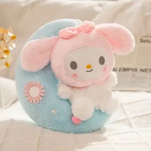 Hot Design Sanrioed My Melody Kuromi Pillow Kawaii New Cartoon Pillow Plush Toy Large Sleeping Doll Doll Birthday Gift Girl