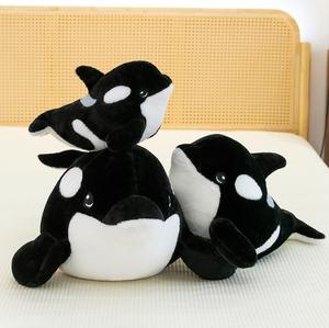 Peluche a Forma di Balena Nera, Giocattolo Animale Marino Realistico, Regalo Promozionale, Campione Gratuito - Product Image 3